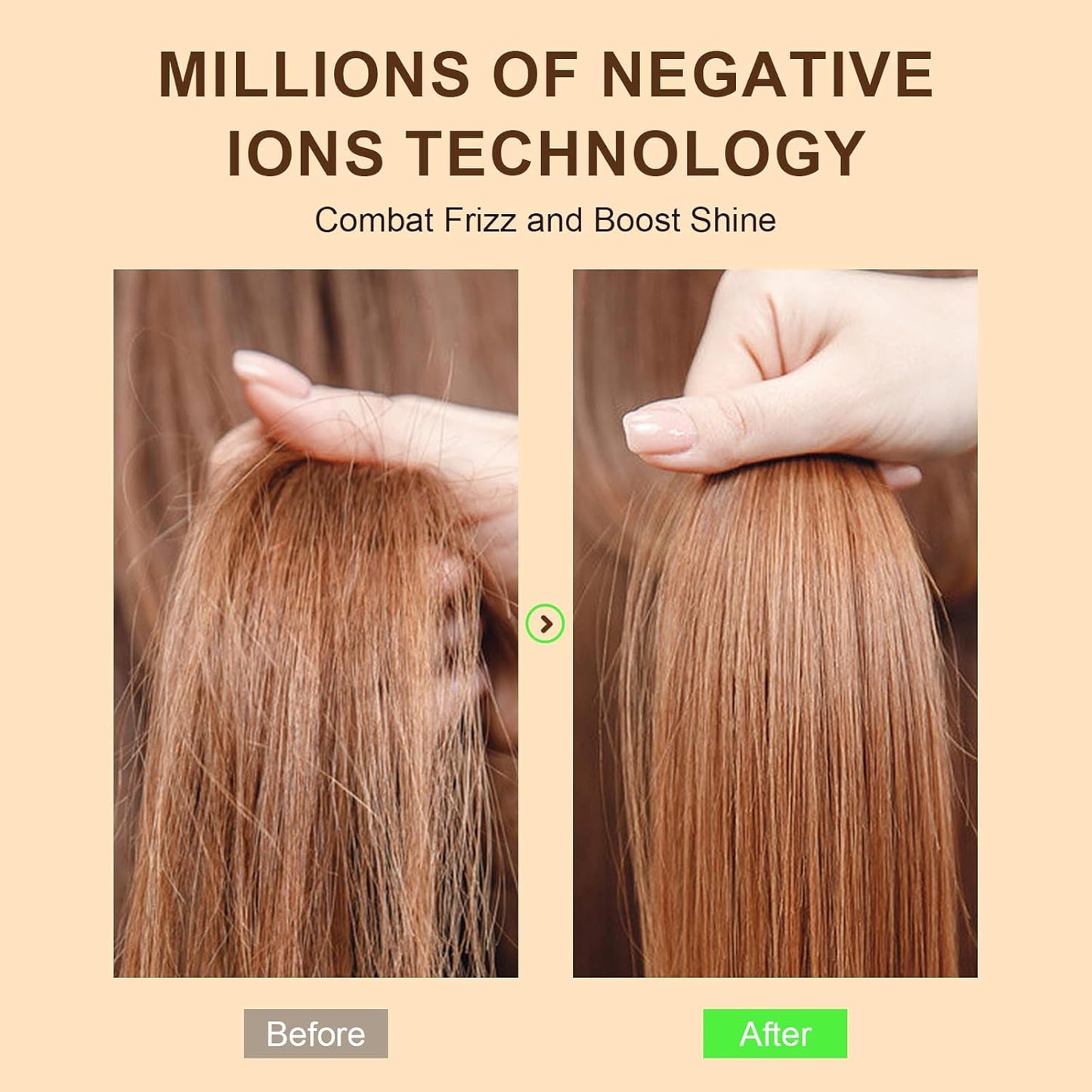 Dual Voltage Blow Dryer Brush Travel Hair Dryer Brush in One,2 inch Oval Shape Hot Air Brush,Travel Hair Tools/Volumizer/Straightener/Curler,European Blow Dry Brush with Universal Adapter