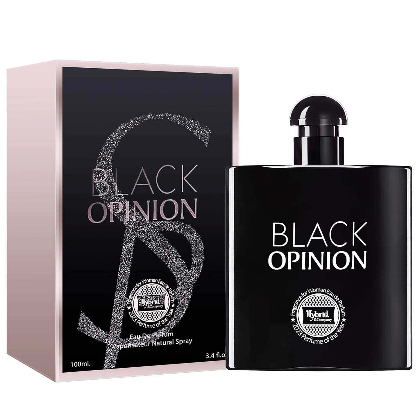 Hybrid & Company Black Opinion For Women Eau De Parfume Pour Femme Natural Spray 3.4.FL.OZ