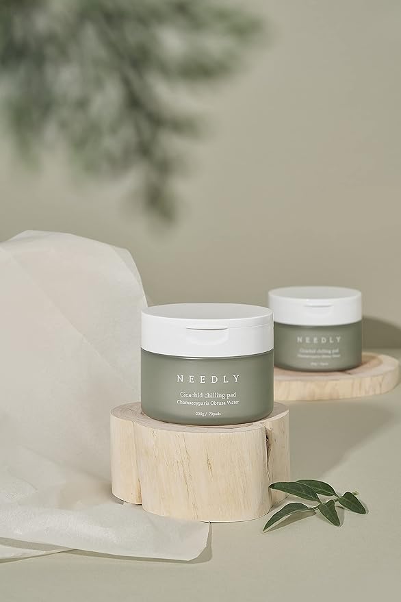 NEEDLY | Cicachid Chilling Toner Pad | Cooling & Soothing pad | Vegan Certified Cotton pad |