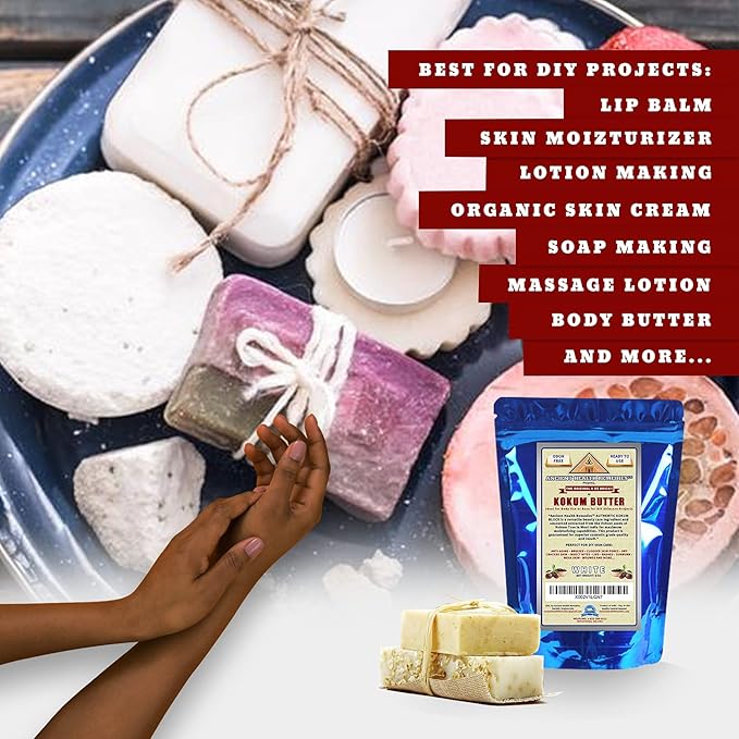 ANCIENT HEALTH REMEDIES Cosmetic Grade, PURE KOKUM BUTTER JAR/BLOCK. Bulk, Odor Free Alternative to Raw, Soft Butters. Ideal Hard Base for DIY Balms, Creams, Candle and Hand Creams (INDIA) (8 oz)