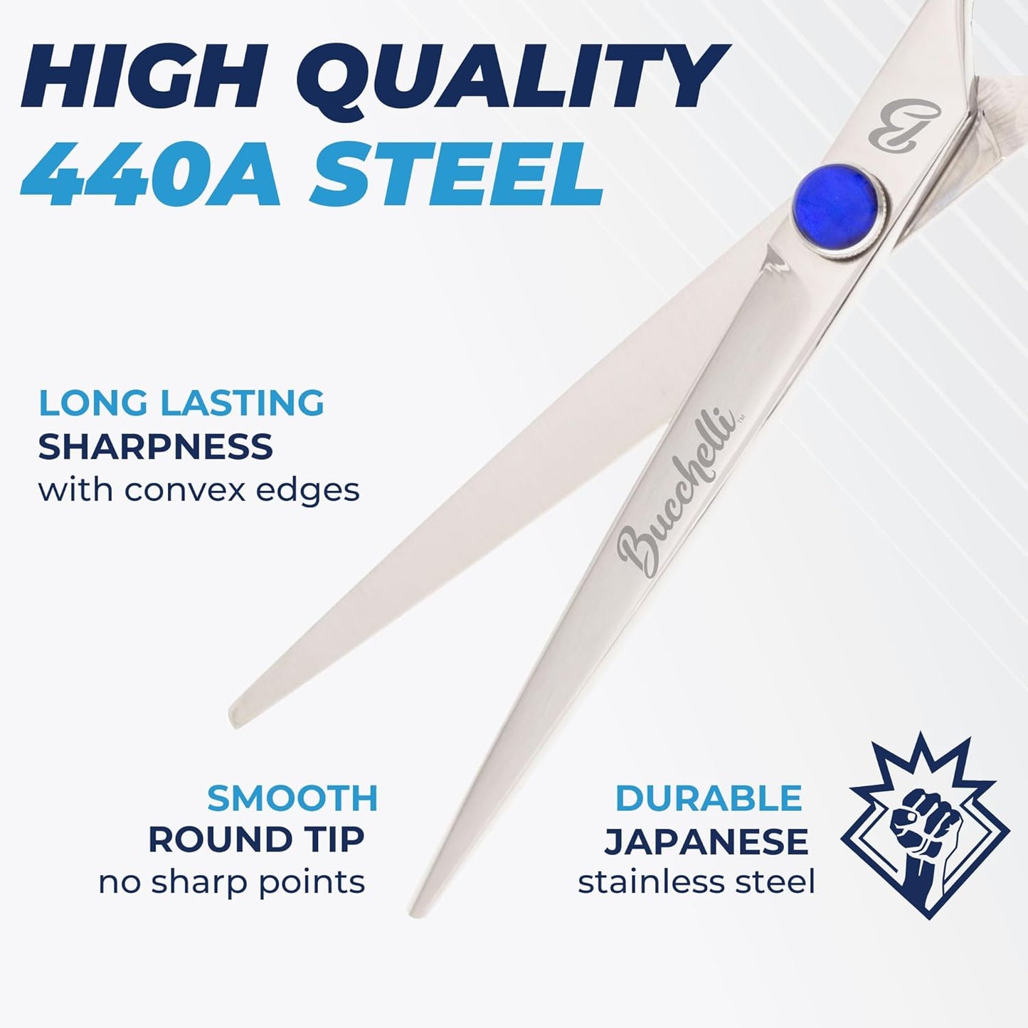 6 Inch Hair Cutting Scissors Professional - Japanese 440A - Convex Blades with Adjustable Tension Knob (Silver Right 6")