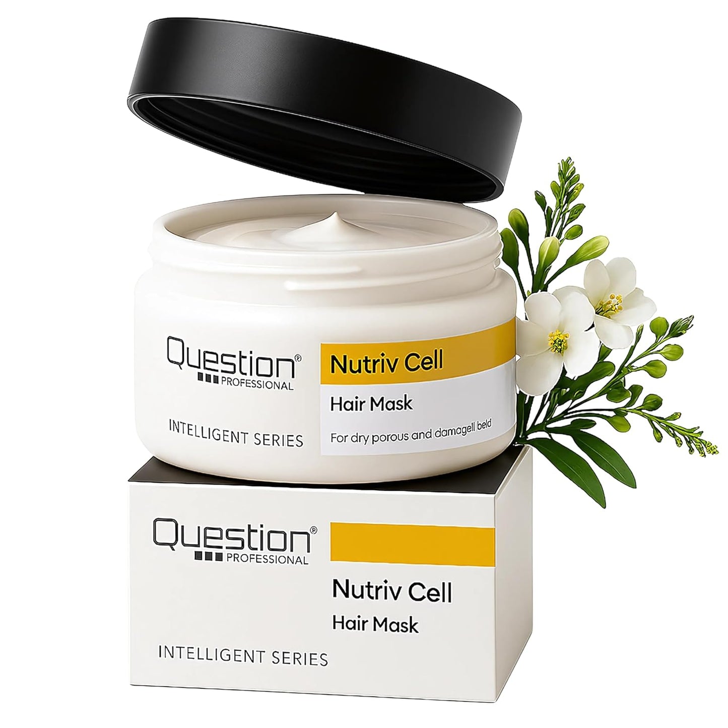 Deep Repair Hair Mask for Dry & Damaged Hair – Shea Butter & Plant-Based Stem Cells – Hydrating & Restorative Treatment – Sulfate-Free, Frizz Control – 11.16 fl oz