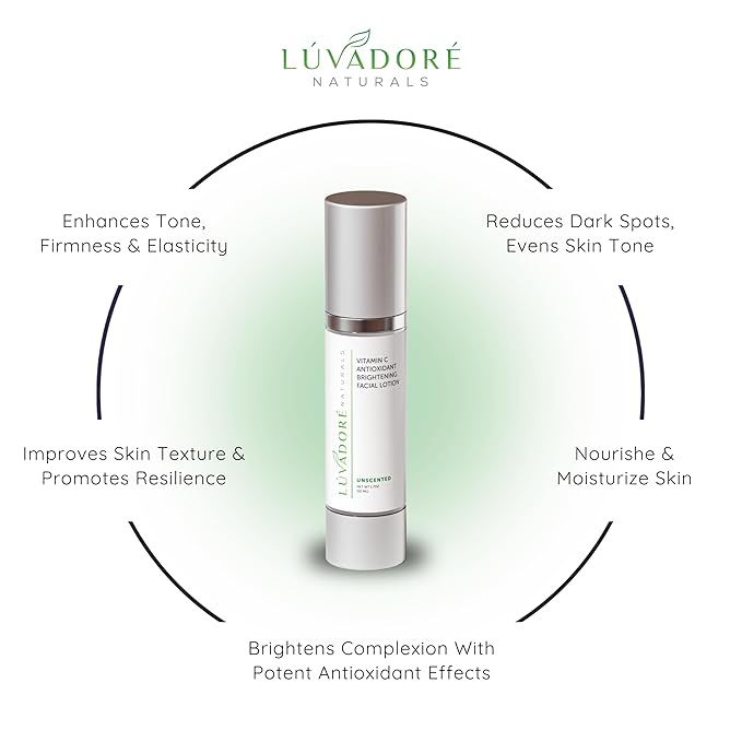 Vitamin C Skin Care Facial Lotion – Antioxidant Cream for Face – Deeply Hydrating Brightening Cream for Dark Spots, Uneven Skin Tone – Anti-Aging and Rejuvenating Formula