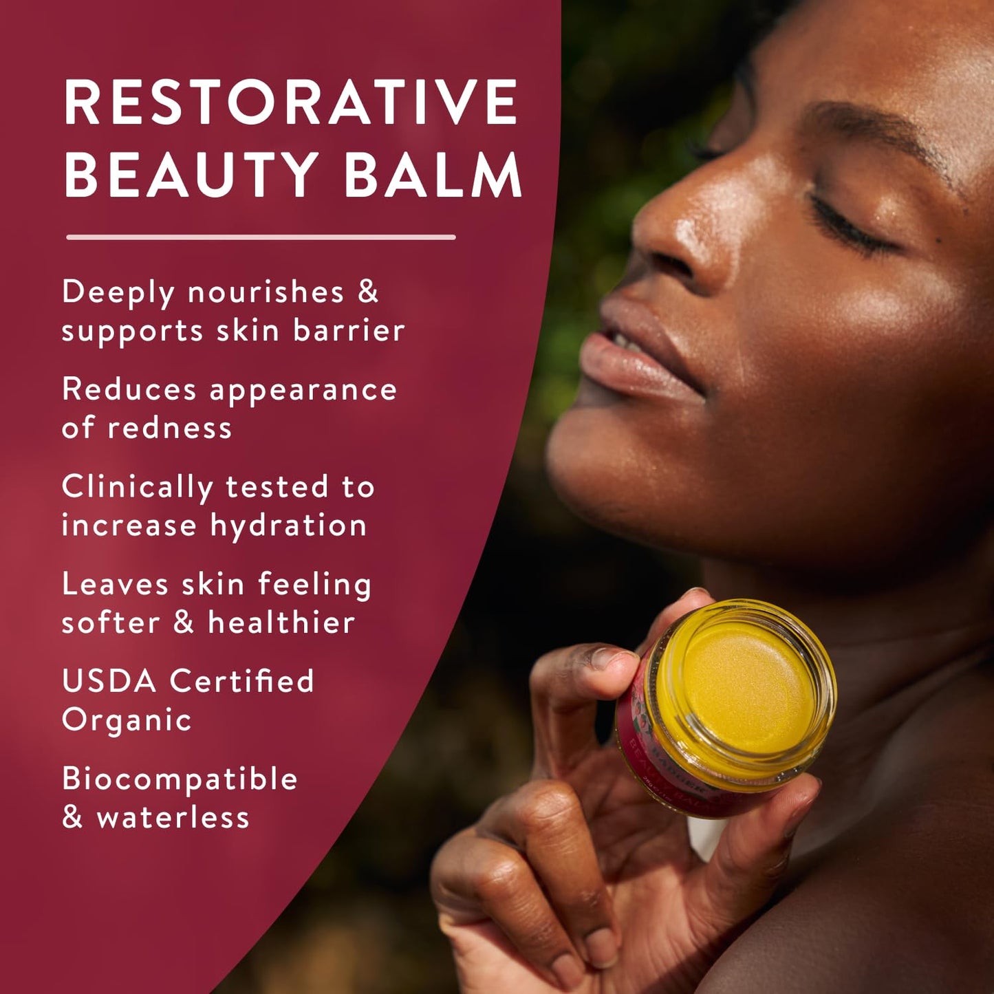 Badger Rose Beauty Balm, Intensive Moisturizer, 28 g/1oz