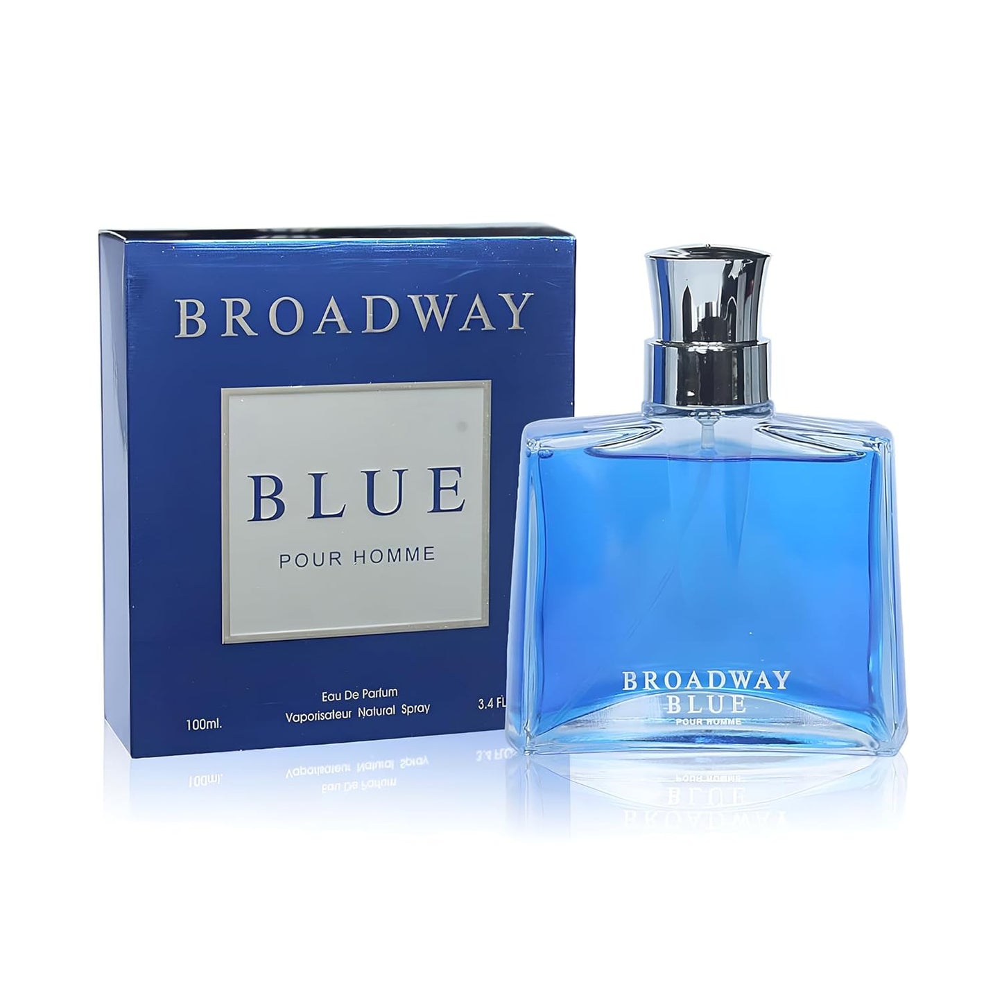 Broadway Blue Men's Cologne–Bold & Sophisticated Scent with Citrus, Spice, and Woody Notes – Long Lasting Fragrance for All Occasions