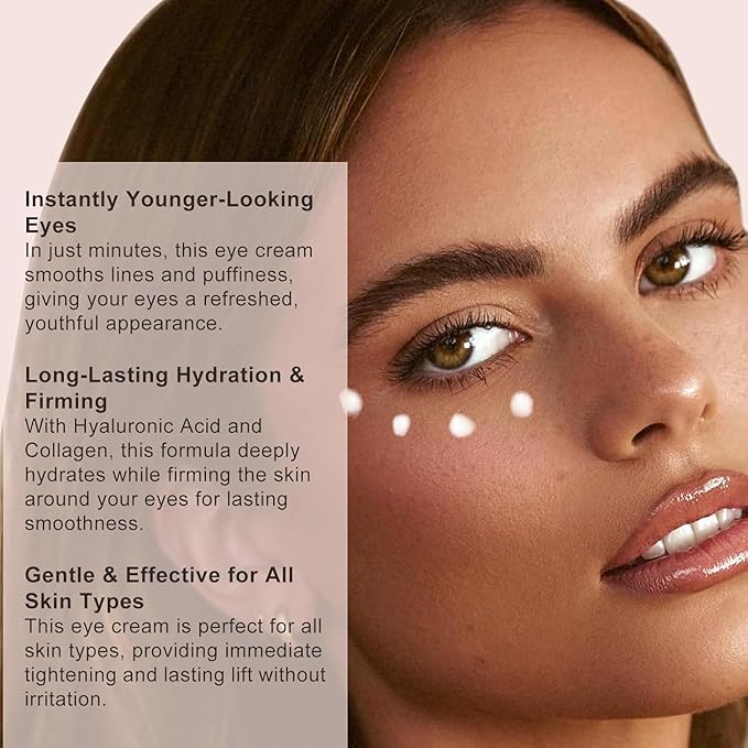 Temporary Instant Eye Tightener Cream –60 ML Eye Firming Cream, Eyes Bags, Puffiness and Fine Lines for Anti-Aging and Firming, Provides Rapid Hydration and Locks in Moisture 2 fl. oz-1Pack