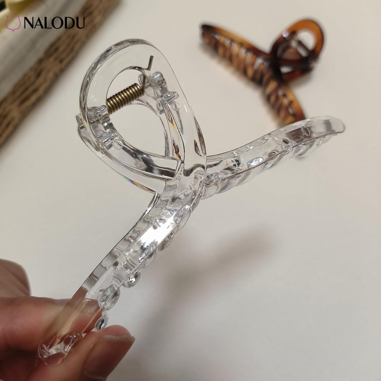 5 Inch Hair Claw Clips Extra Large No Slip Big Matte Jaw XL Clip for Thick Curly Long Hair Women, 4 Pack