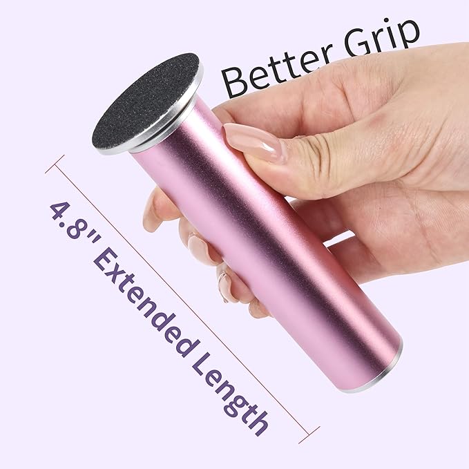 Professional 800RPM Electric Foot Callus Remover with 120pcs Sandpaper Discs, 4.8IN Aluminum Callus Remover for Feet, Stepless Speed Control Foot File for Dead Skin (Black)