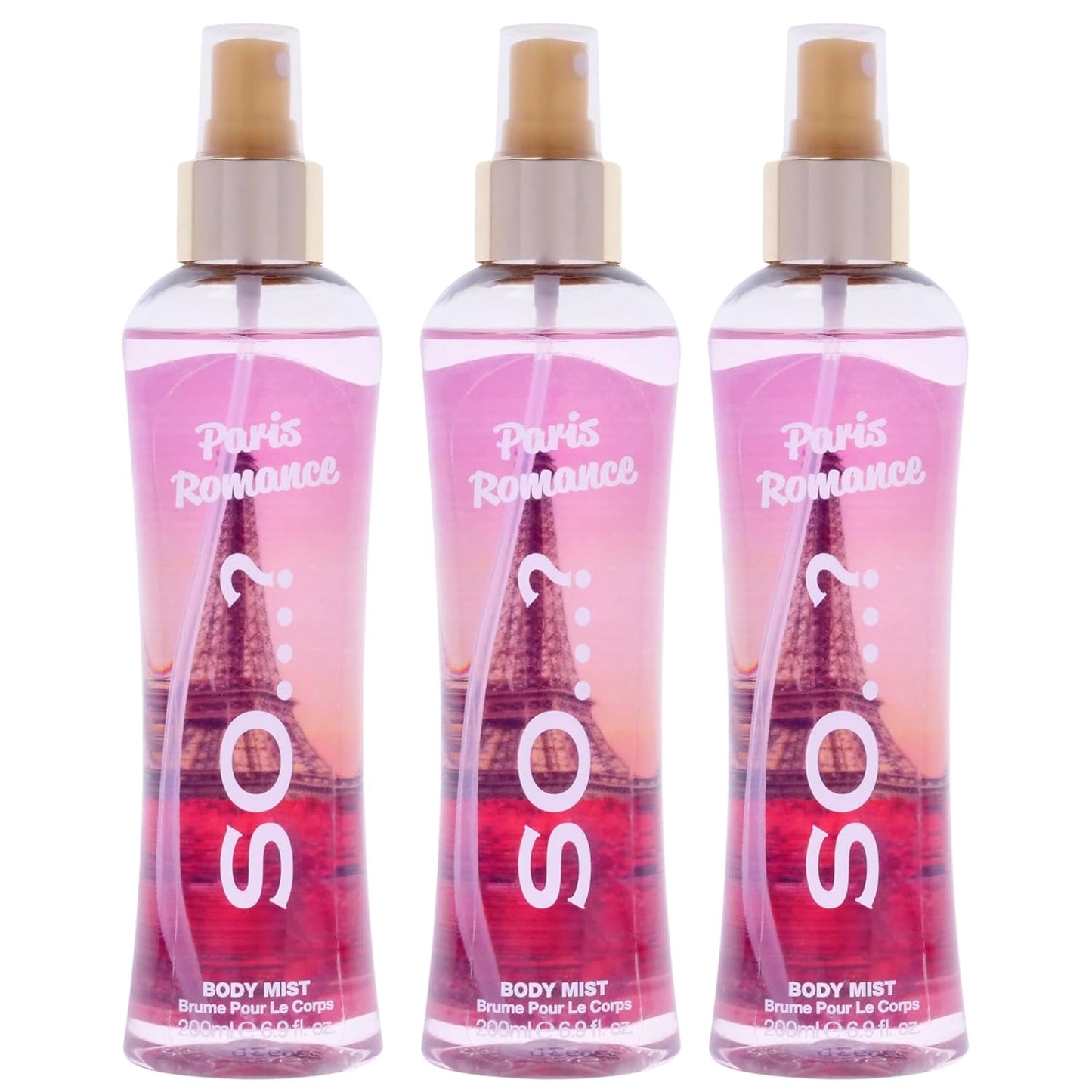 So...? Paris Romance Body Mist for Women - 6.9 oz Body Mist - Pack of 3