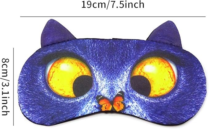 Honbay 3D Funny Eyeshade Sleep Eye Mask with Adjustable Head Strap for Travel, Game, Party, Rest, Sleeping, etc