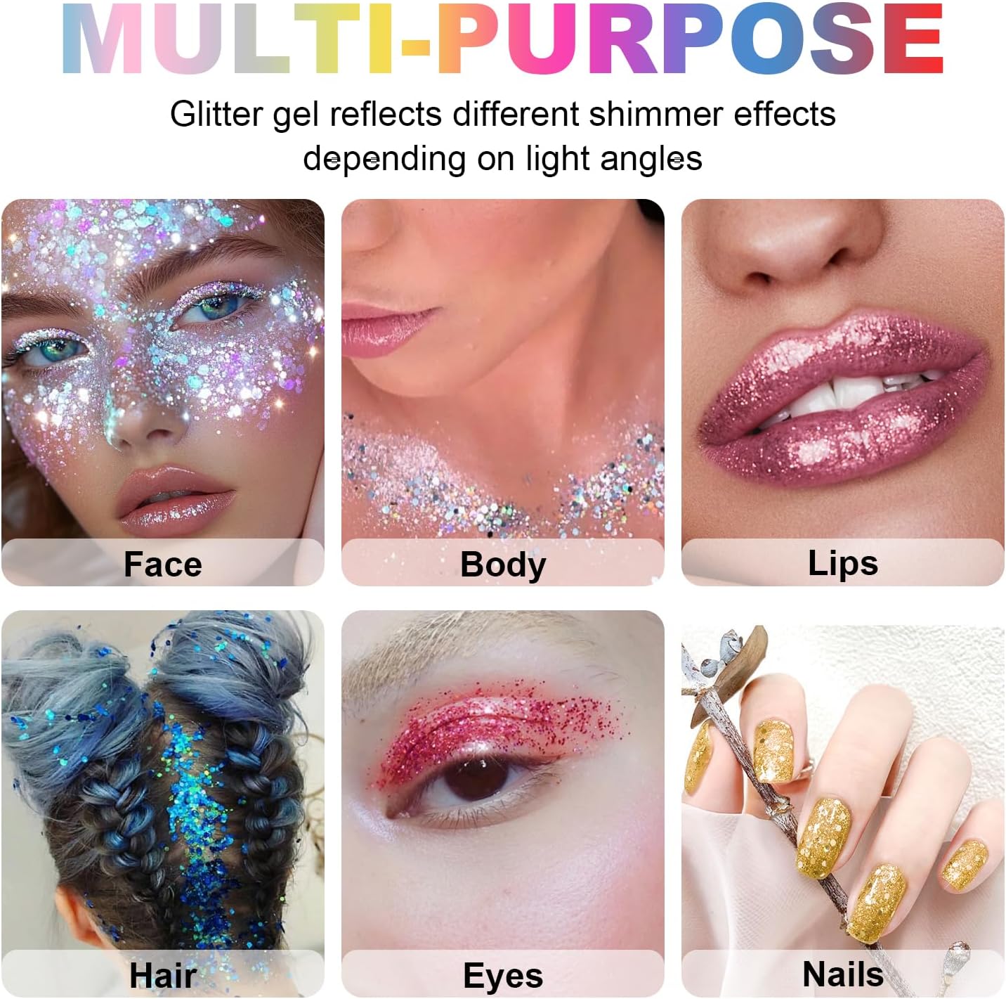 Red Body Glitter Stick, Halloween Face Glitter Makeup,Holographic Hair Glitters Mermaid Makeup Rave Outfits for Women, Shimmer Face Paint Stick for Christmas (Red)