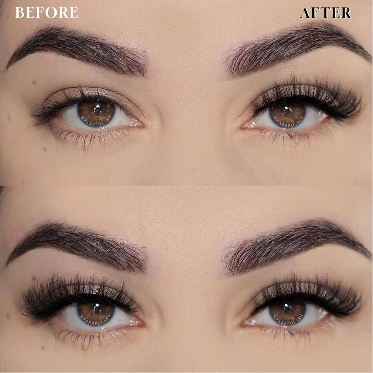 FARRED Natural Lashes Short Eyelashes Wispy False Mink Clear Band & Black Lash Strips Mixed 14 Pair Natural Look Fluffy Cat Eye Strip Eyelash Small Fake Lashes Full Pestañas Set for MUA and Beginners