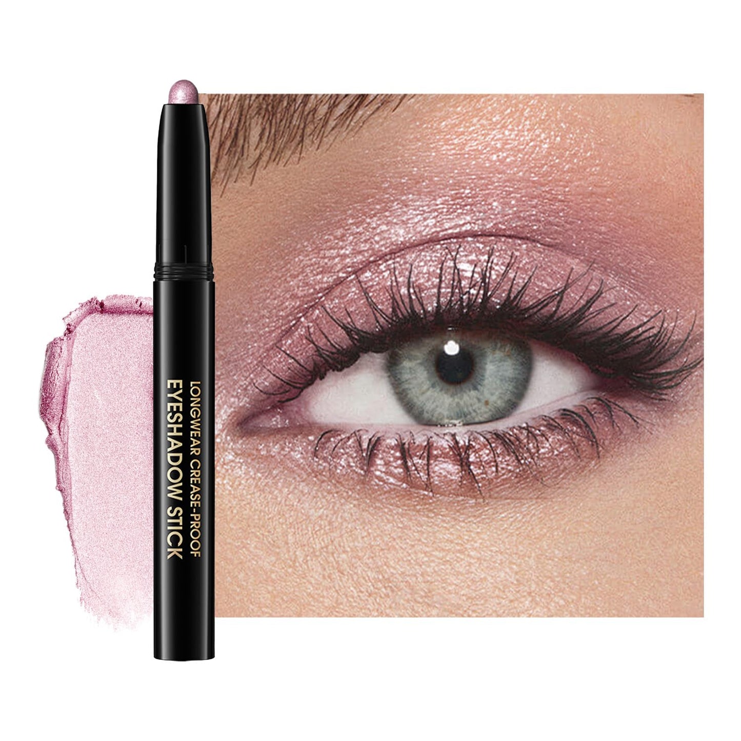 CHIFURE Eyeshadow Stick, Shimmer and Matte Cream Eye Shadow Brightener Sticks Eyeliner Pencil Crayon, Waterproof Long Lasting Eye Highlighter Stick Makeup,0.056 Oz(#8-Fancy)