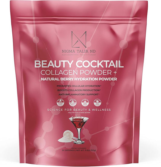 Beauty Cocktail Collagen Powder (Pouch) | Science-Based Beauty and Wellness | Powerful Combo of Vital Nutrients to Support Optimal Health and Vitality | 30 Servings | Net Wt. 11.3 oz/321 g