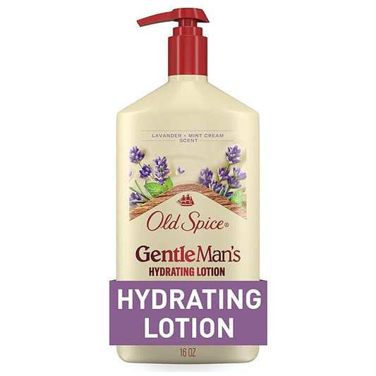 Old Spice Hand, Face & Body Lotion for Men, 24/7 Lightweight Moisturization with Vitamin B3, Instant Absorption, For All Skin Types, Lavender + Mint Cream Scent, 16 oz