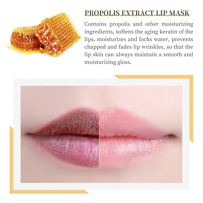 2 PCS Honey Lip Balm Pot, Honey Lip Mask, Reduces Lines, Hydrate & Moisturizing Skin Care, Prevention Dry Cracked Lips Repair Treatment