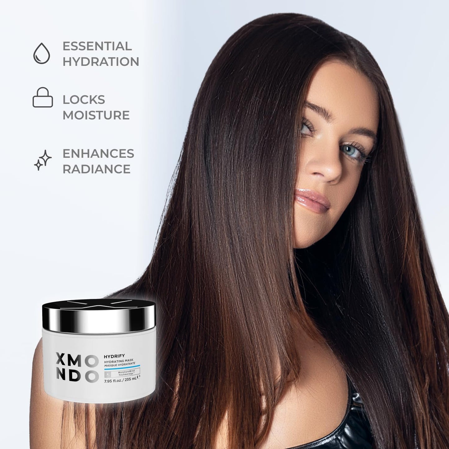 XMONDO Hair Hydrify Hydrating Mask – Deep Moisture, Silky Results | Restores Softness + Smooths Frizz