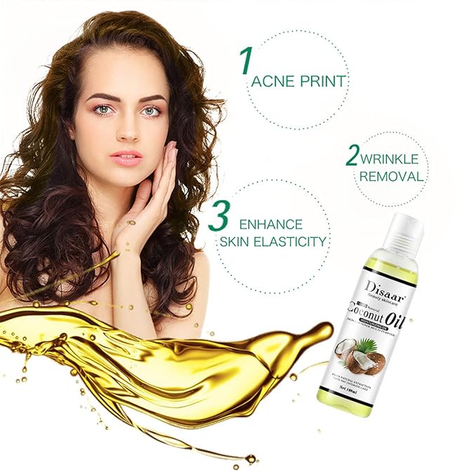 Natural Softening Multi-Purpose Moisturizing Mineral Oil Relive Dry Skin 100ml/3.38fl.oz (Coconut Oil)