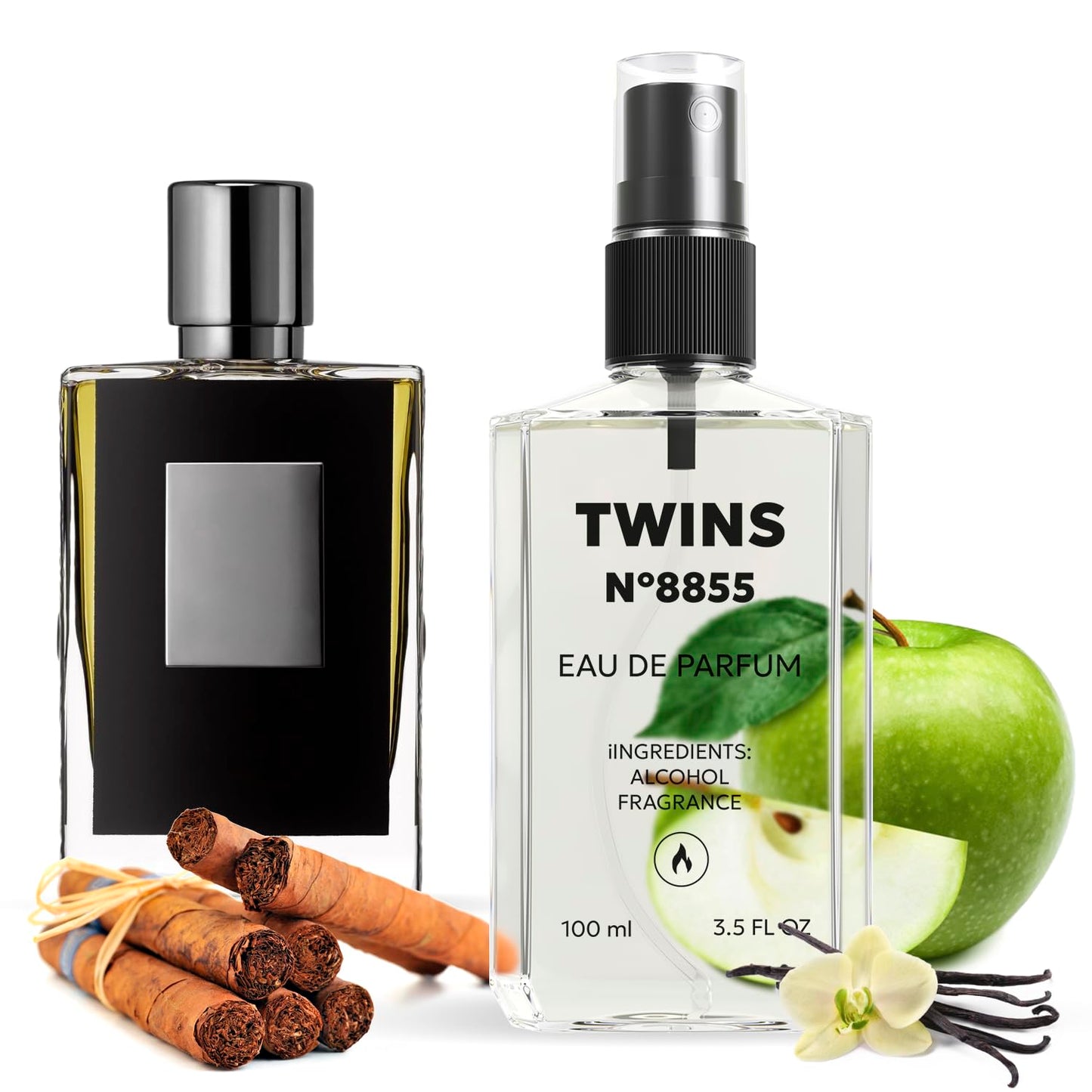 TWINS Impression of Smoking Hot | Unisex Perfume for Women and Men Eau de Parfum | No.8855 | 3.4 Fl Oz / 100 ml