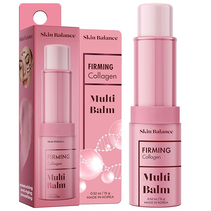 Collagen Multi-Balm - Dermatologist Tested, Anti-Aging, Korean Skin Care - Hydrates & Firms, Reduces Puffiness & Dark Circles, Clean Beauty, Vegan, 95% Natural, Cruelty-Free - 0.42FL. Oz