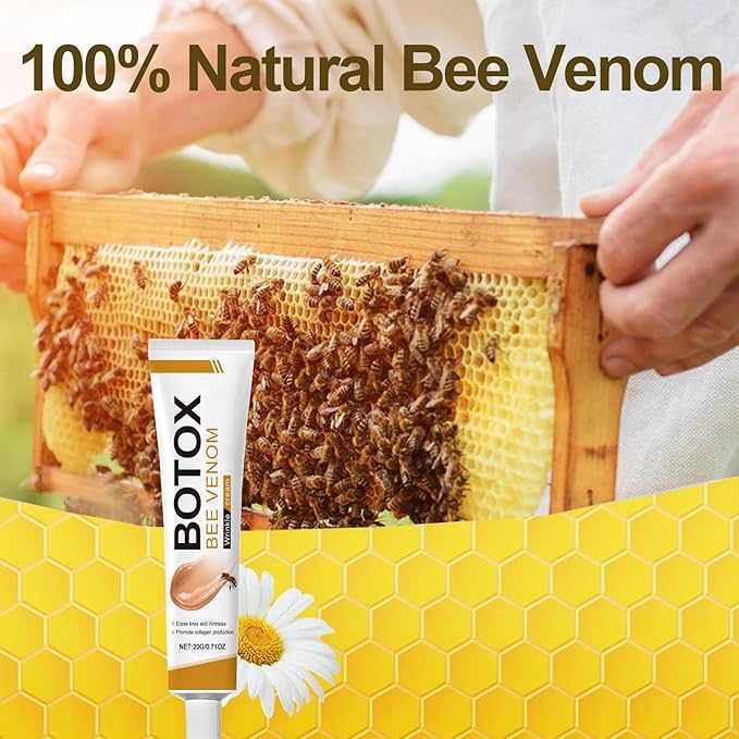 2 Pack Bo-tox Bee Venom Cream for Lifting & Firming Saggy Face/Neck/Eyes, Wrinkle & Fine Lines & Eye Bag Removal, Restoring Elasticity & Deeply Moisturizing, Natural Bee Venom Serum for All Skin Types
