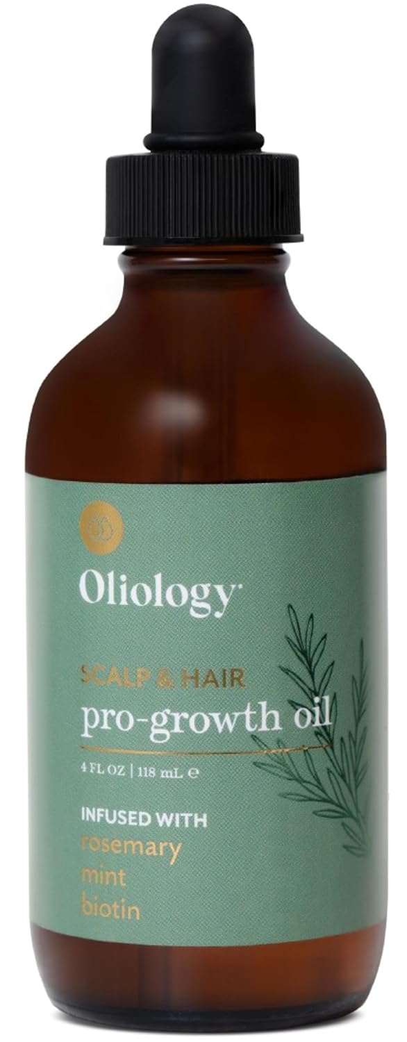 Oliology Scalp & Hair Oil – Nourishing & Strengthening Formula with Rosemary Mint & Biotin | Lightweight & Non-Greasy | Adds Shine & Hydration | 4 (Fl Oz)
