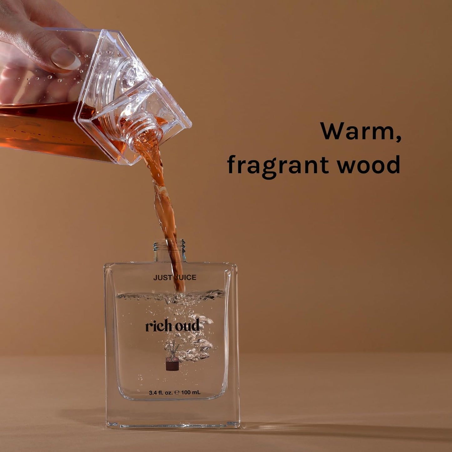 Just Juice Rich Oud - Oud Perfume for Women and Men - Bergamot, Saffron, and Amber Perfume - Rich and Woody Scent - 3.4 oz