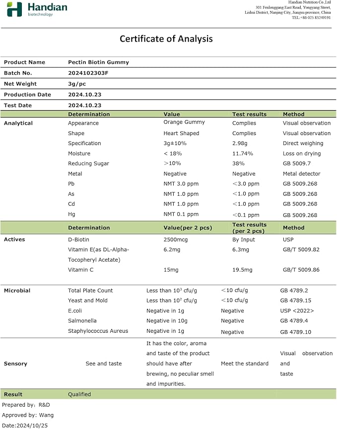 Vegan Biotin-Gummies for Hair, Skin & Nails, 2500 mcg Biotin with Vitamins C & E, for Women, Men & Kids, Gluten Free, Orange Flavor, 60 Gummies