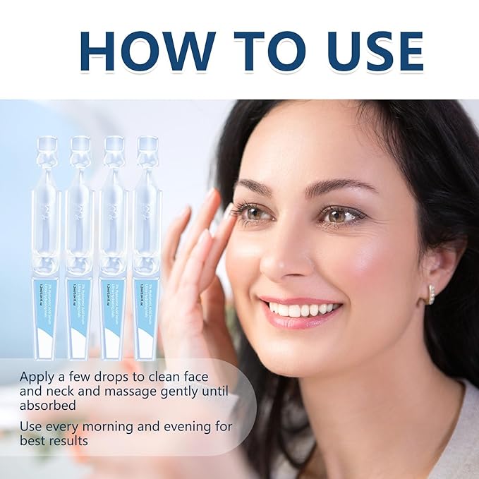 30pcs 3% Hyaluronic Acid Serum Ultra-Hydrating Vials, Ultra-Hydrating Serum Single-Use Vials, 3% Hyaluronic Acid Serums for Face, Hyaluronic Acid Tubes, Hyaluronic Acid Tubes