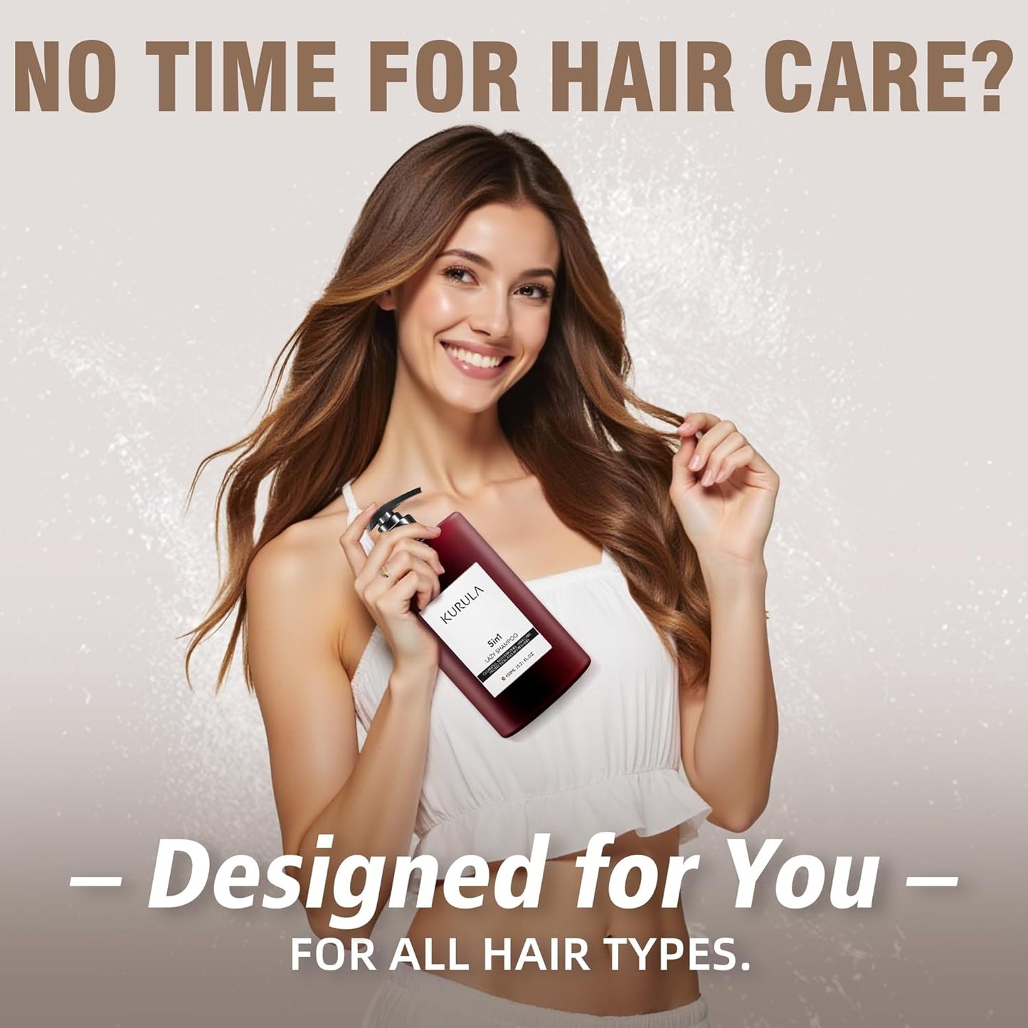 Shampoo for Women & Men 5in1 Hair Care - All-in-one | Volumizing, Moisturizing, Hydrating and Repairing for All Hair Types | Camellia Oil | Natural, Soft and Fluffy Again, 15.2 OZ