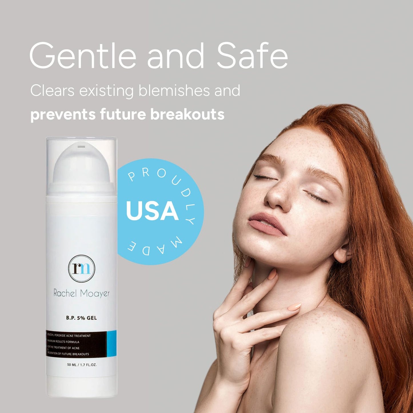 RM Benzoyl Peroxide Face & Body Gel 5% Medical grade Micronized benzoyl peroxide (without the prescription) acne treatment