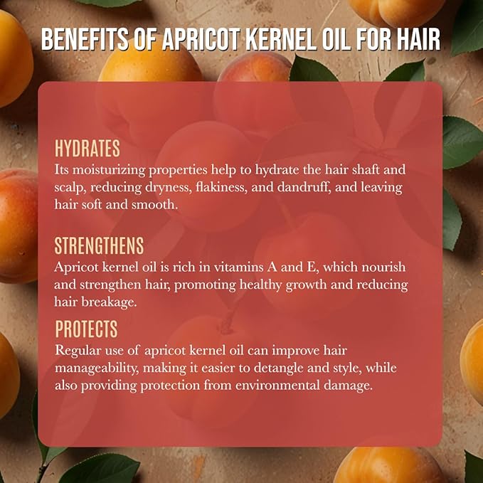 ORGANIC APRICOT KERNEL OIL MOISTURIZER - in Large 4 oz Dark Glass Bottle with Dropper | 100% Pure and Unrefined | Skin Massage Oil for Body Hands & Feet