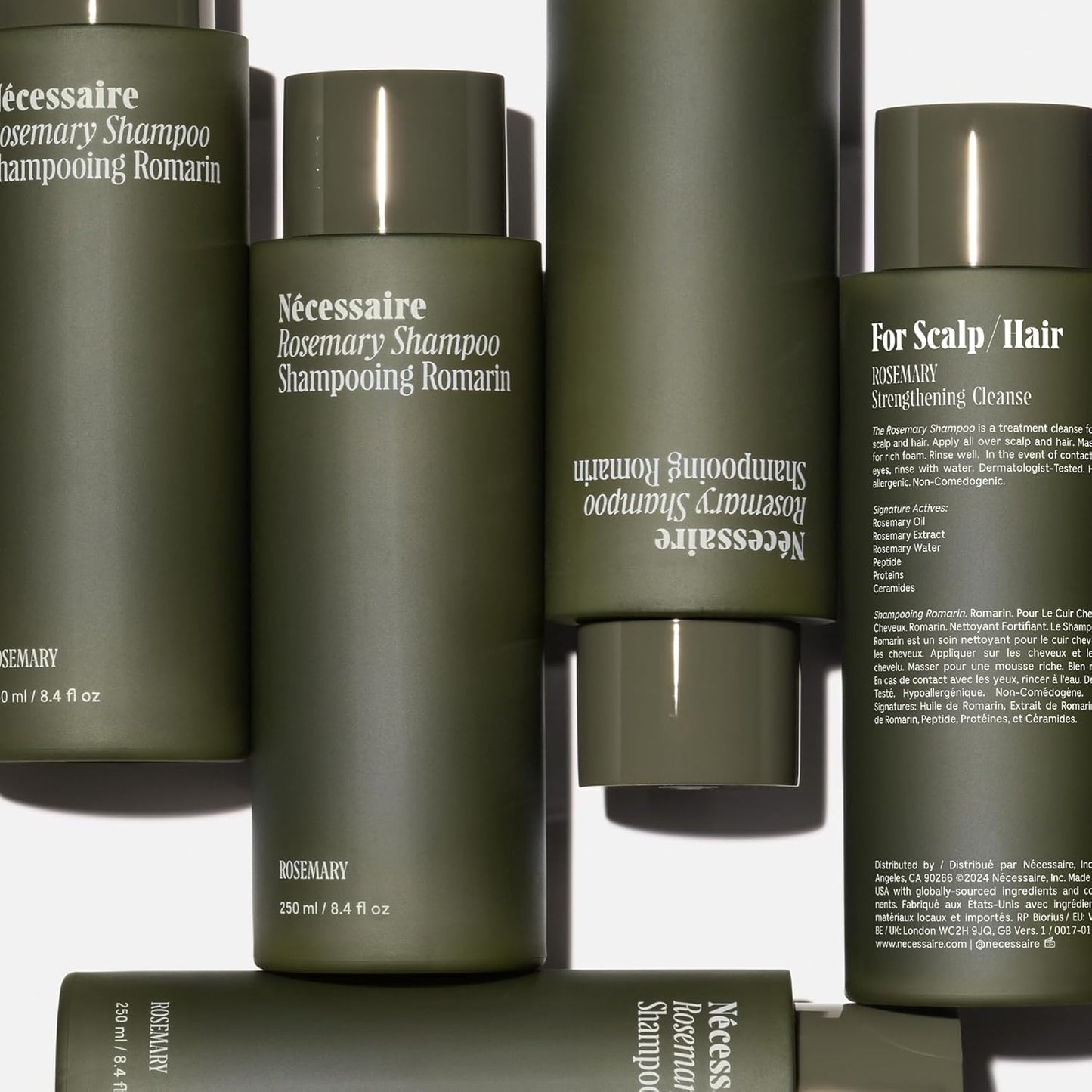 Nécessaire Rosemary Shampoo | Multi-Protein Strengthening Cleanse For Thinning Hair. For Women + Men. Good For All Hair Types/Textures. Free Of Sulfates. Color-Safe. 250 ml / 8.4 oz