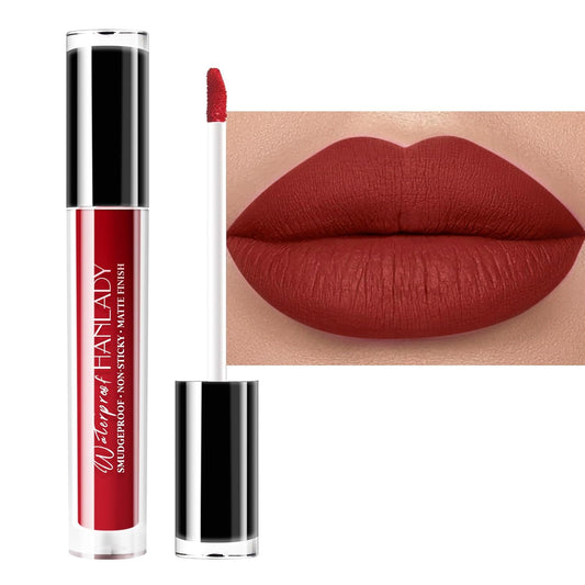 Dark Red Lipstick Long Lasting Lipsticks for Women Smudgeproof Transferproof Cruelty Free Lip Makeup, 907 Bing Bong