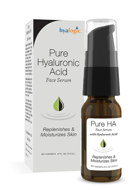 Hyalogic Pure Hyaluronic Acid Serum for Face - Hydrating, Non-Greasy, Fragrance-Free, 0.47 Ounce