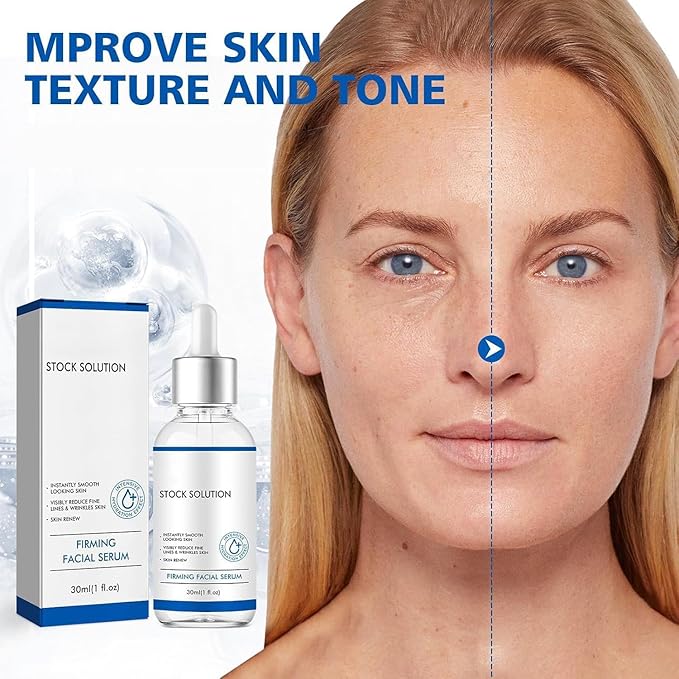 West Month Firming Facial Serum,Skincare Stock Solution,Smooth Looking Skin-Vislbly Reduce Fine Lines Skin-Skin Renew,Deep Wrinkle Repair Serum, for Mature and Dry Skin. 2pcs
