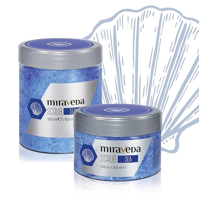 Miraveda by Italwax Sea Scrub - 500ml / 16.9fl.oz - Scrubs for professional and home use skin care - Moisturizing and nourishing treatments on the hands, feet, and body