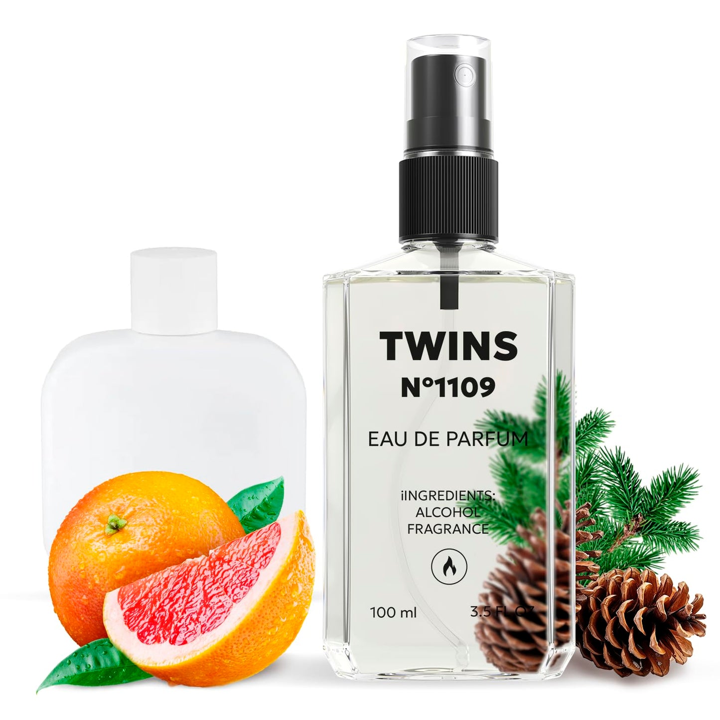 TWINS Impression of L.12.12 Blanc | Perfume for Men Eau de Parfum | No.1109 | 3.4 Fl Oz / 100 ml