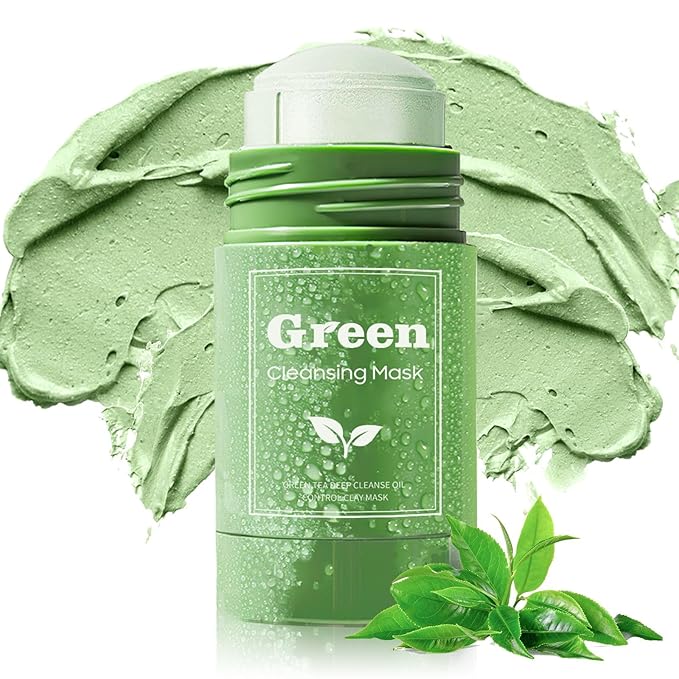 Green Tea Purifying Clay Face Mask, Blackhead Remover With Green Tea Extract, Face Moisturizing，Deep Pore Cleansing for All Skin Types of Men And Women (1 PCS)