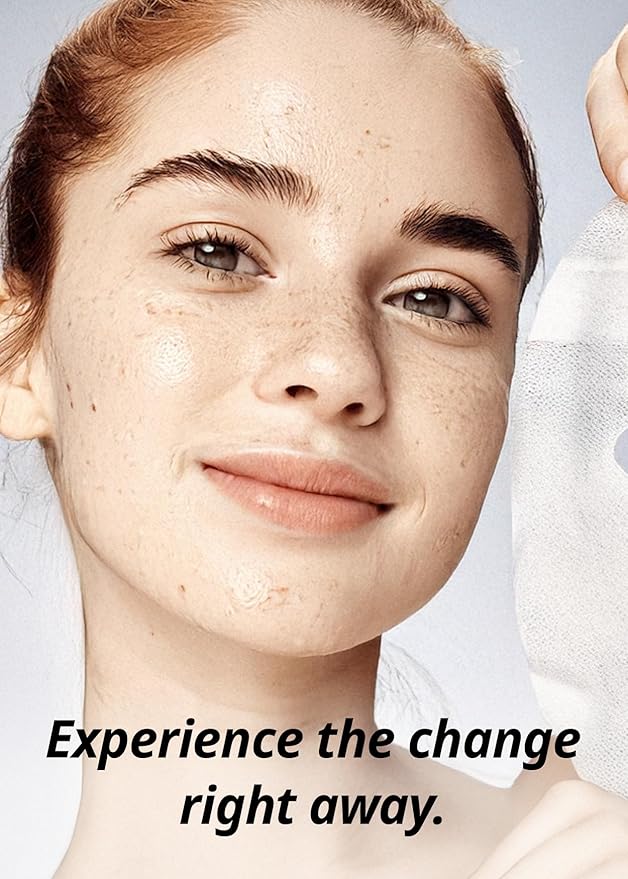 [K Beauty] Skin Return Soothing Essence Sheet Mask | Moisturizing and Hydrating for All Skin Types | Vegan Sheet Masks with Tea Tree Extract | Korean Face Masks Skincare | Facial Mask | 10 Sheets