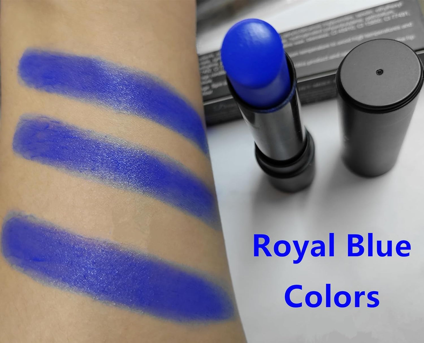 Go Ho Royal Blue Cream-Blendable Face Body Paint Stick,Easy to Color Blue Eye Black,Eyeblack Face Paint Baseball/Football Accessories,Safe Facepaint&Lip Smacking for Halloween Makeup