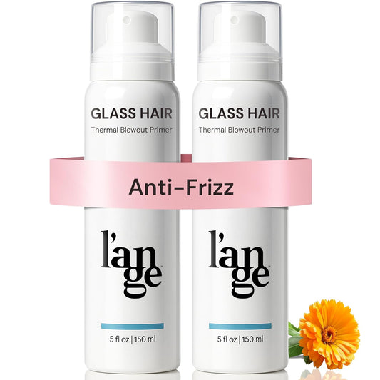 L'ANGE HAIR Heat Protection Spray for Hair | Anti-Frizz Blow Dry Mist | Long Lasting Hold & Shine | Humidity Protectant | Thermal Heat Protectant Spray | Lightweight Blow Out Primer, 5 fl oz, 2-Pack