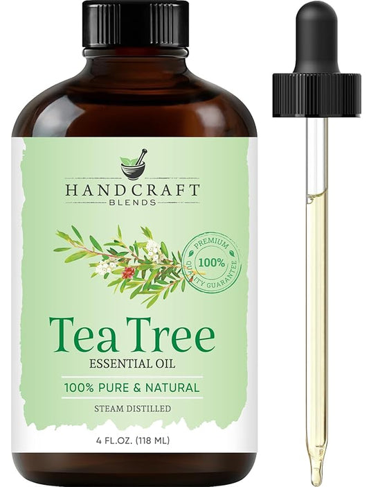Handcraft Blends Tea Tree Essential Oil - Huge 4 Fl Oz - 100% Pure and Natural - Premium Grade Essential Oil for Diffuser and Aromatherapy