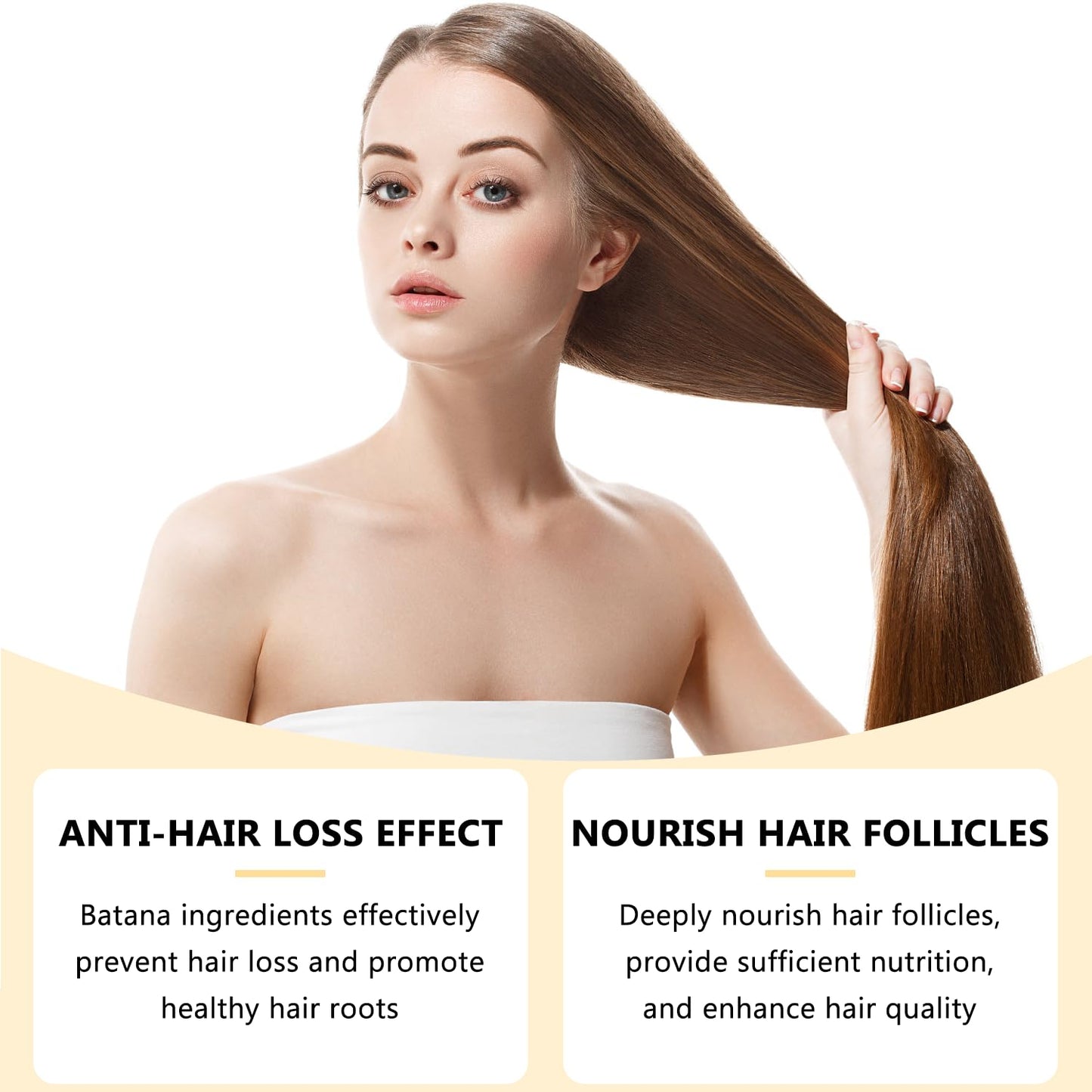 Batana Oil for Hair, 4-in-1 Liquid Batana Oil, with Rosemary, Pumpkin Seed Oil, Castor Oil, for Men and Women, Prevents Dry Hair & Hair Loss for All Hair Types (1Pcs)