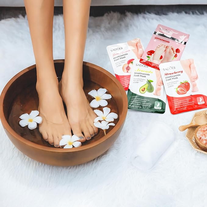 48 Pcs Fruits Beauty Hand Foot Mask Bulk Hydrating Hand Foot Moisturizing Gloves Aloe Mask for Spa Kit Beauty Skincare Gift Beauty Kits for Women