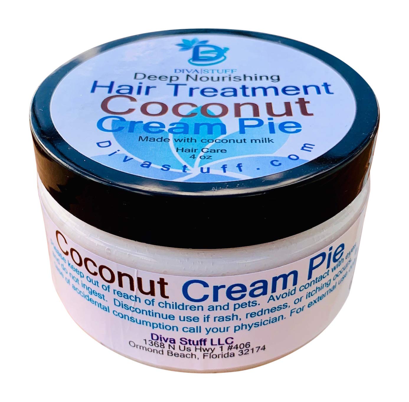 Coconut Milk, Deep Nourishing Hair Treatment,Made With Coconut Milk,4oz,By Diva Stuff
