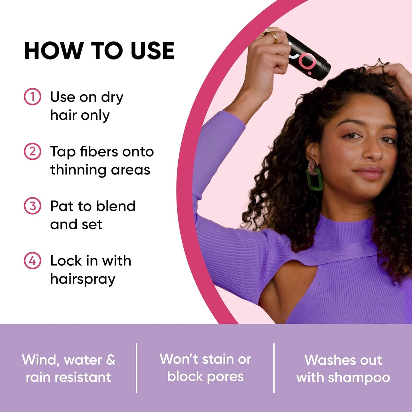 GBG Hair Fibers for Thinning Hair & Bald Spots (Dark Brown) - 25g Bottle - Conceals Hair Loss - Instant Cover Up & Volume in 30 Seconds, Hair Powder for Women & Men - Cruelty Free