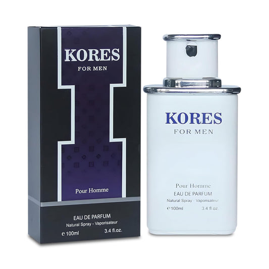 Kores Men's Perfume–Sophisticated & Refined Fragrance with Citrus,Spicy Notes,and Warm Woody Undertones–Long Lasting Scent for Elegant Occasions