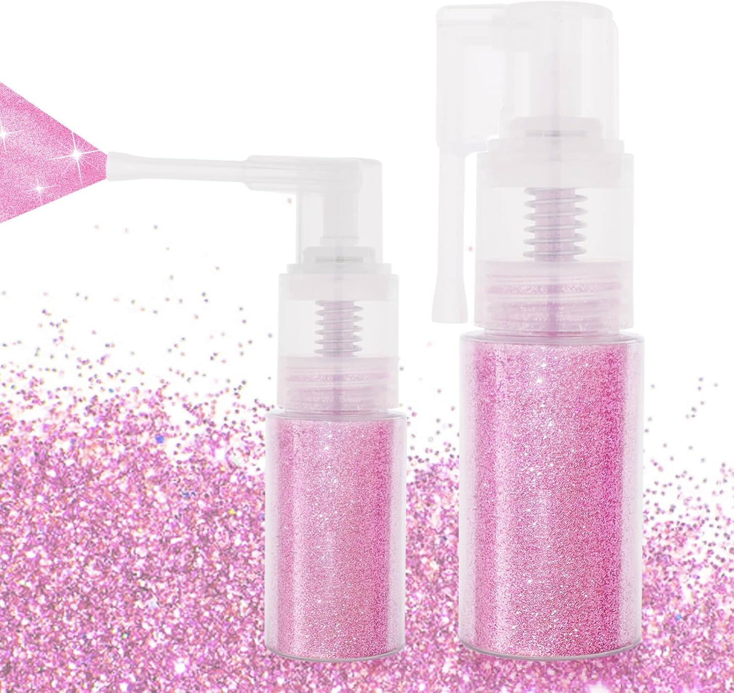MEICOLY Pink Hair and Body Glitter Spray,25g/0.88OZ,Shinny Sparkle Glitter Spray for Clothes,Loose Shimmer Hairspray for Festival Rave Makeup/Stage Performance,Lightweight