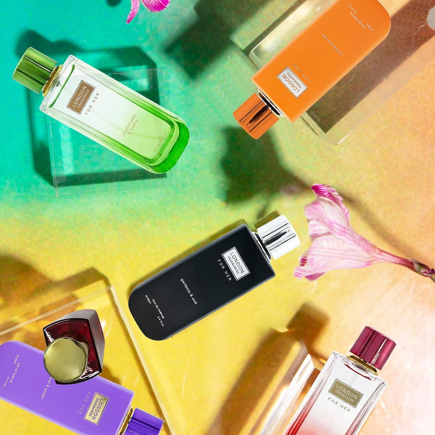 London Fragrances Gardenia and Oud - White Floral, Musky Scent - Women's Fragrance - Captivating Perfumes for Women - 3.4 oz EDP Spray